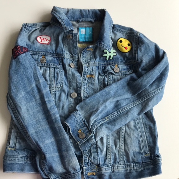girls jean jacket with patches